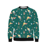 Kangaroo leaves pattern Men's Crew Neck Sweatshirt