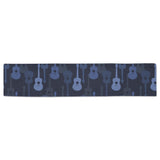 Blue Theme guitar pattern Table Runner