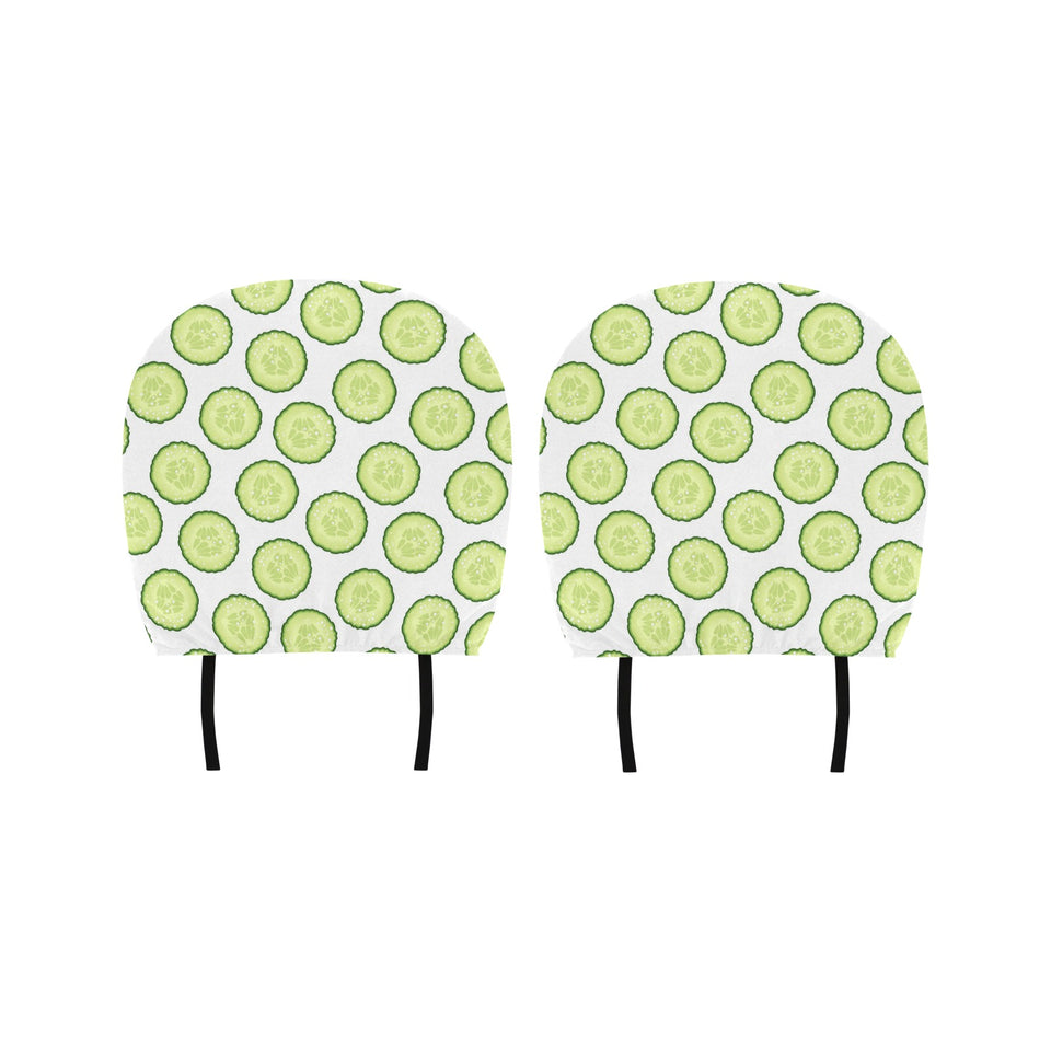 Cucumber slices pattern Car Headrest Cover
