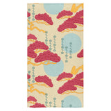 Red Bonsai gray sun japanese pattern Bath Towel