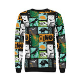 dinosaurs print pattern Women's Crew Neck Sweatshirt