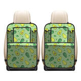 Avocado pattern green background Car Seat Back Organizer