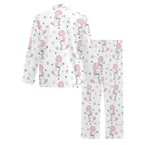 Cute poodle dog star pattern Men's Long Pajama Set