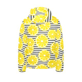 slice of lemon design pattern Kids' Boys' Girls' Padded Hooded Jacket