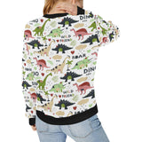 Cute dinosaurs pattern Women's Crew Neck Sweatshirt