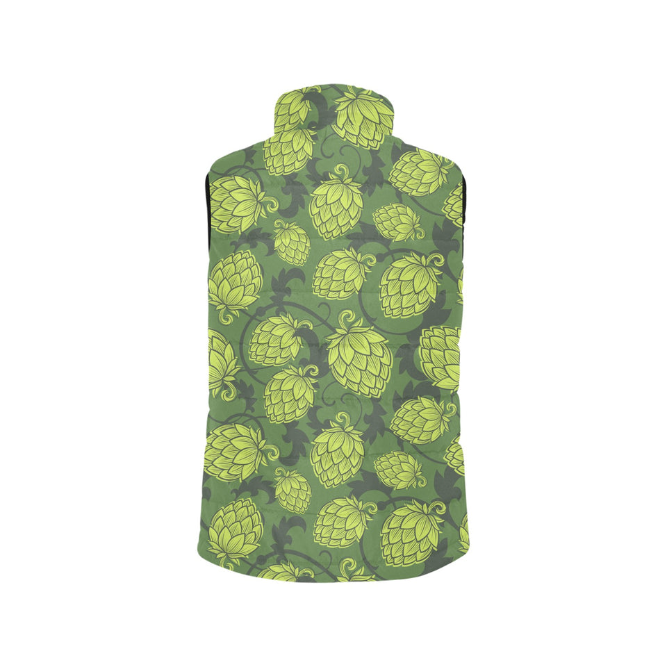 Hop pattern Hop cone background Men's Padded Vest