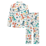 Cute Crocodile Pattern Men's Long Pajama Set
