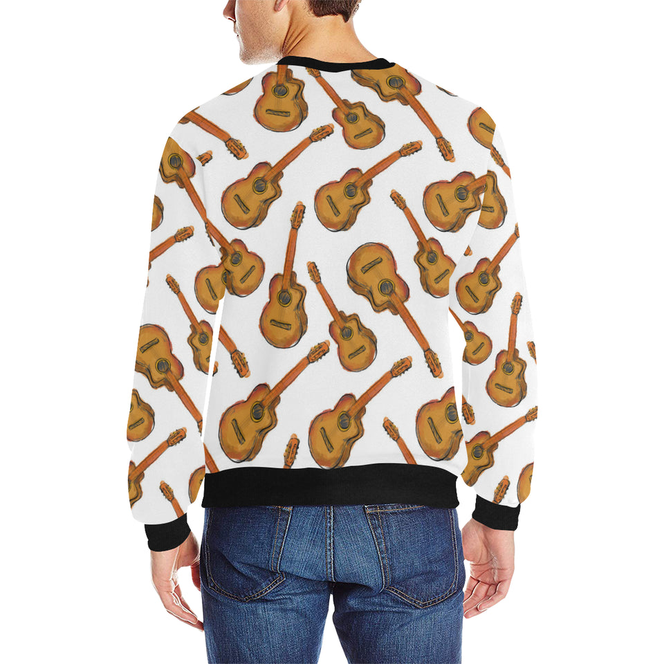 Paint Guitar Pattern Men's Crew Neck Sweatshirt