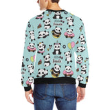 Cute baby panda pattern Men's Crew Neck Sweatshirt