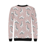 Cute zebra pattern Women's Crew Neck Sweatshirt