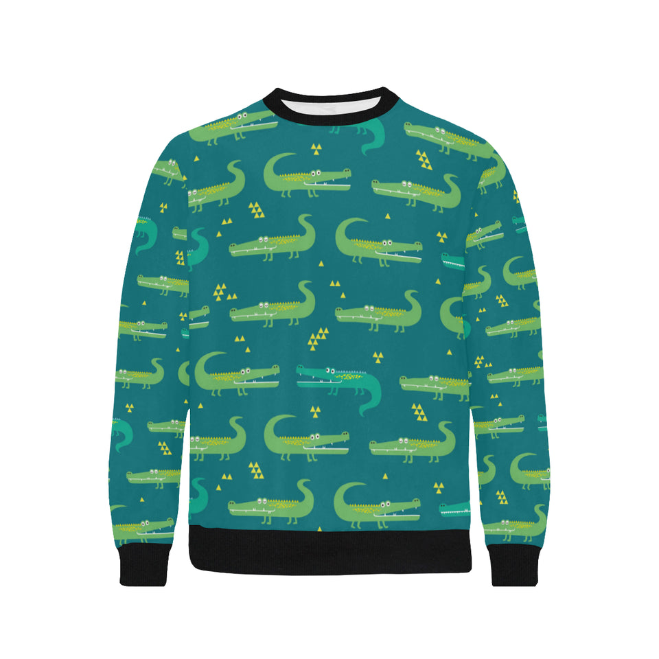 Crocodile pattern Men's Crew Neck Sweatshirt