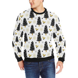 Christmas tree holly snow star pattern Men's Crew Neck Sweatshirt