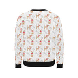 Chihuahua bone paw pattern Men's Crew Neck Sweatshirt