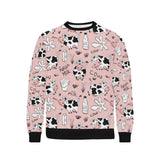 Cows milk product pink background Men's Crew Neck Sweatshirt