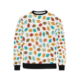 Colorful american football ball pattern Men's Crew Neck Sweatshirt