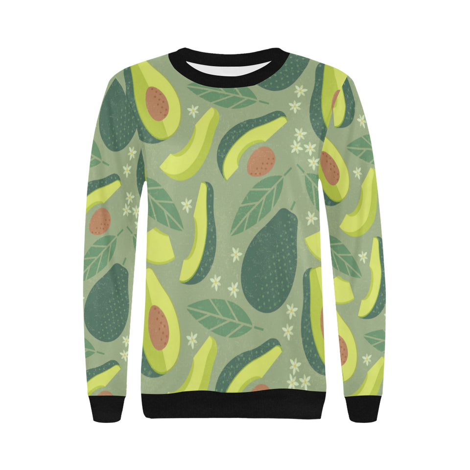 Avocado pattern Women's Crew Neck Sweatshirt