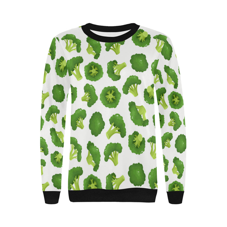Cute broccoli pattern Women's Crew Neck Sweatshirt