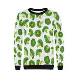 Cute broccoli pattern Women's Crew Neck Sweatshirt