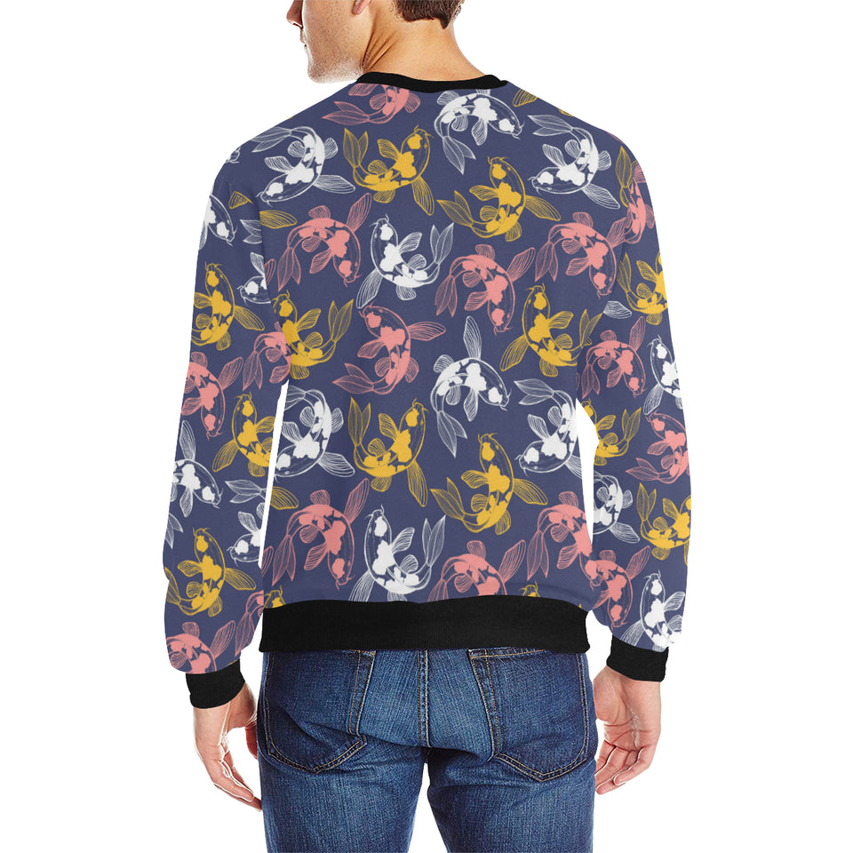 Koi Fish Carp Fish pattern Men's Crew Neck Sweatshirt