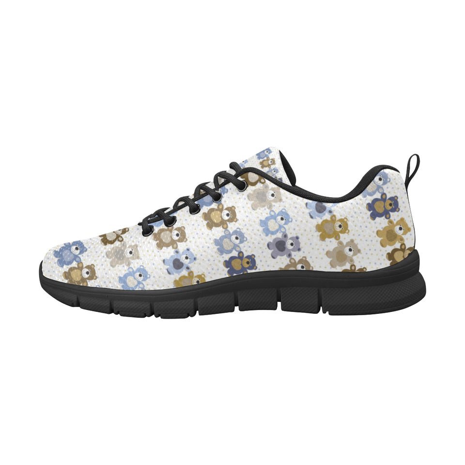 Teddy Bear Pattern Print Design 02 Men's Breathable Sneakers ( Model 055)