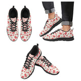 Rose Pattern Print Design 01 Men's Breathable Sneakers ( Model 055)