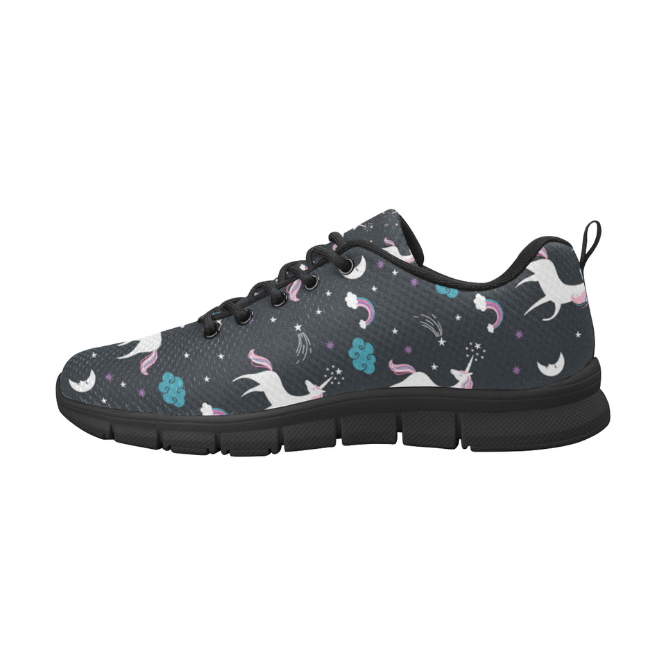 unicorn rainbows moon clound star pattern Women's Sneaker Shoes