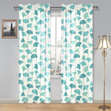 Green ginkgo leaves pattern Gauze Curtain