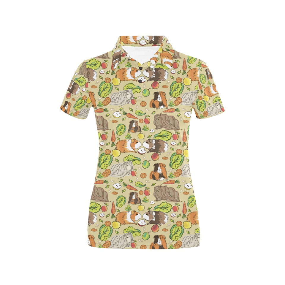 Guinea Pig Pattern Print Design 04 Women's All Over Print Polo Shirt
