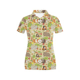 Guinea Pig Pattern Print Design 04 Women's All Over Print Polo Shirt
