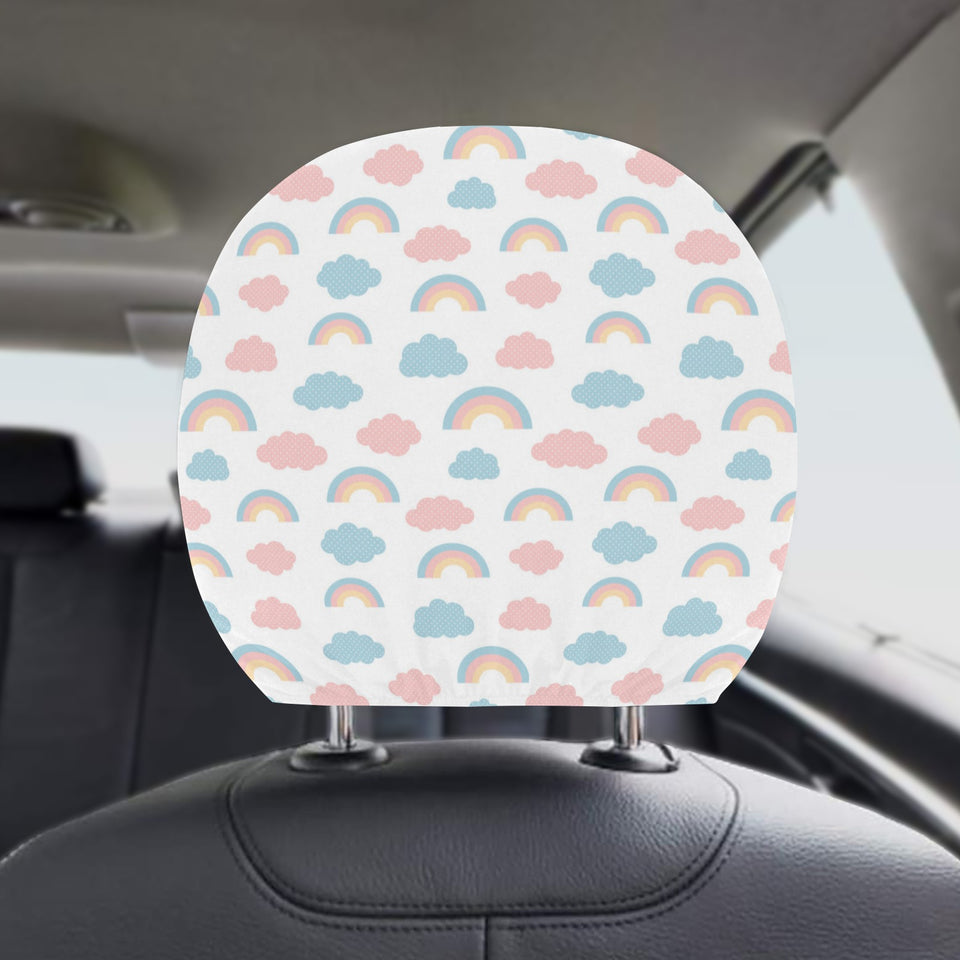 Cute rainbow clound pattern Car Headrest Cover