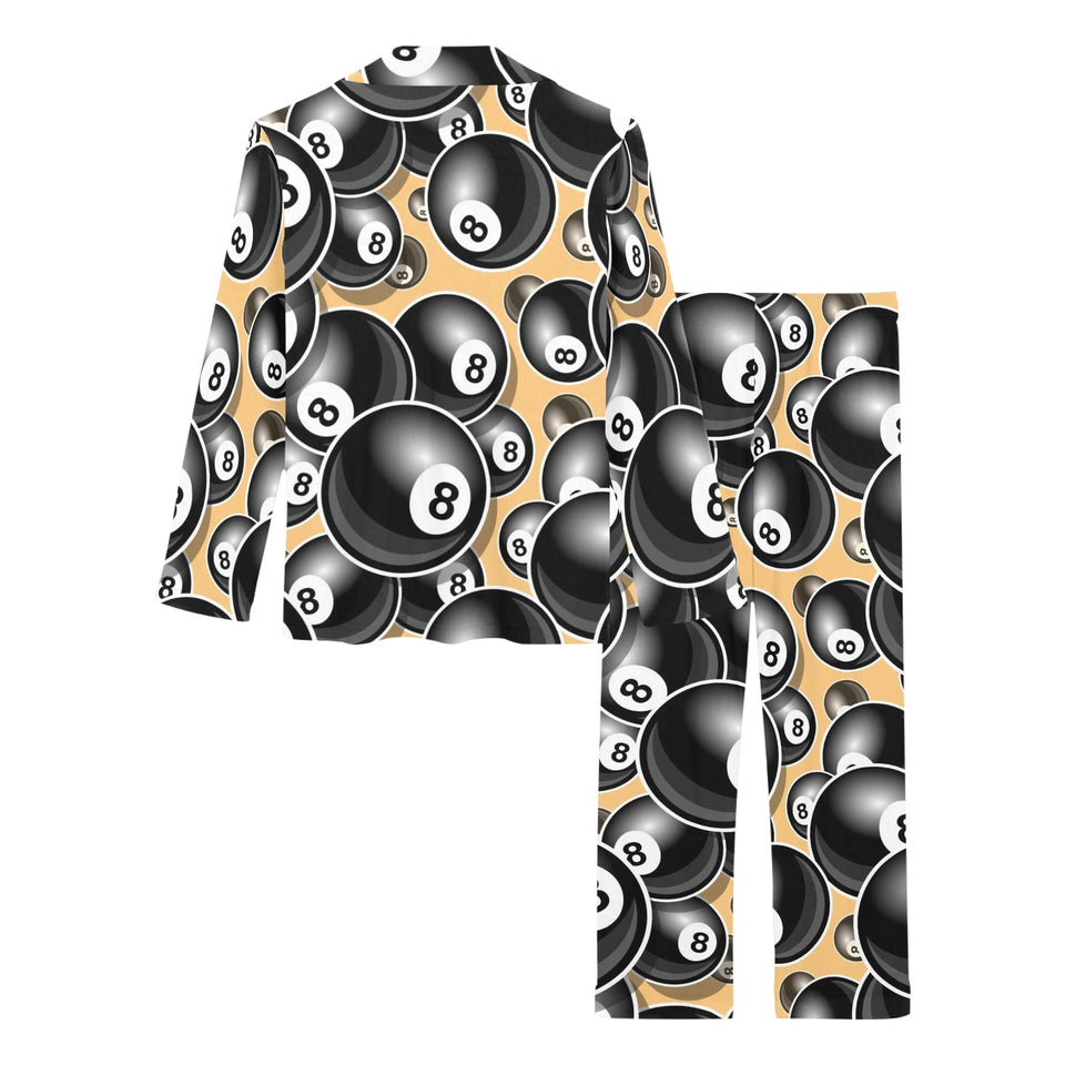 Billiard Ball Pattern Print Design 04 Women's Long Pajama Set