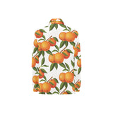 Oranges pattern background Women's Long Sleeve Polo Shirt