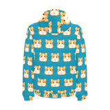 Guinea Pig Pattern Print Design 03 Men's Padded Hooded Jacket
