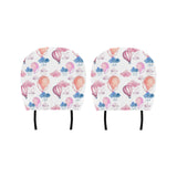 Watercolor air balloon cloud pattern Car Headrest Cover