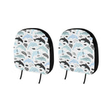 Cute dolphins Childish Style pattern Car Headrest Cover
