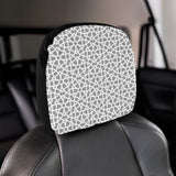 arabic gray pattern Car Headrest Cover