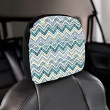 zigzag chevron paint design pattern Car Headrest Cover