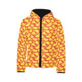 Potato Chips Pattern Print Design 05 Kids' Boys' Girls' Padded Hooded Jacket