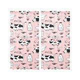 Cows milk product pink background Gauze Curtain