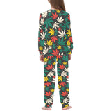 Canabis Marijuana Weed Pattern Print Design 02 Kids' Boys' Girls' All Over Print Pajama Set
