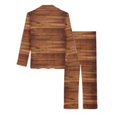 Wood Printed Pattern Print Design 04 Women's Long Pajama Set