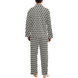 Coffee bean abstract modern pattern Men's Long Pajama Set