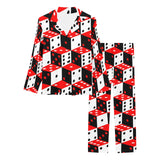 Dice Pattern Print Design 02 Women's Long Pajama Set