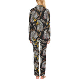 Eagle Pattern Print Design 05 Women's Long Pajama Set