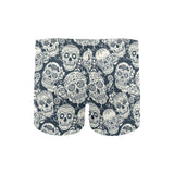 Sugar skull black white pattern Men's Swimming Trunks