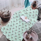 Kangaroo pattern background Blanket Robe with Sleeves