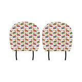 Corgi Christmas Pattern Car Headrest Cover