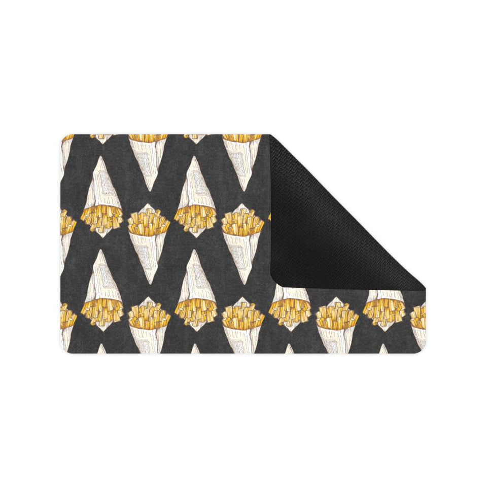 French fries dark background Doormat