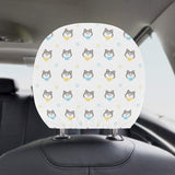 Cute Siberian Husky pattern Car Headrest Cover