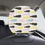 Whale dot pattern Car Headrest Cover